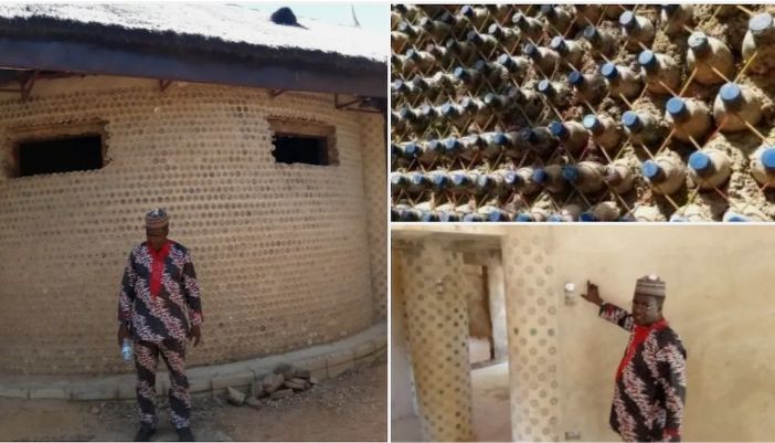 Nigerian Engineer Builds House With 14,800 Sand-filled Plastic Bottles As Bricks