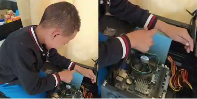 7 Year Old Son Grandson Builds Computers From Scratch, Netizens Felt Overwhelmed
