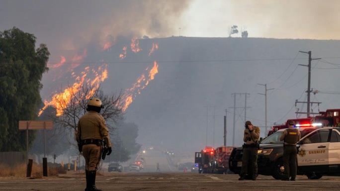 Thousands Evacuate As New Fast-Moving Fire Ignites Near Los Angeles