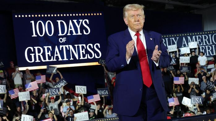 Donald Trump Delivers 100th Day In Office Achievement Speech